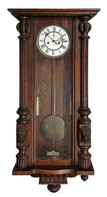 שעון קיר גרמני עתיק תוצרת Gustav Becker (גוסטב בקר), יוצר בסביבות שנת 1900 (מס' סידורי 