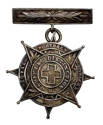 מדליה בריטית עשיה כסף סטרלינג 925 מבית החולים Royal Northern Hospital בלונדון שהוענקה עבור 