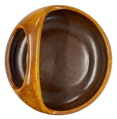 קערת קרמיקה קטנה בעיצוב מיוחד תוצרת בית היוצר - צבי, קוטר 16 ס"מ, חתומה