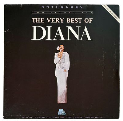 דיאנה רוס - תקליטי ויניל, אלבום כפול The Very Best of DIANA תוצרת גרמניה משנת 1983. מצב טוב