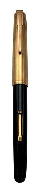 עט נובע תוצרת Waterman, ארה"ב, מנגנון Lever Filler, שנות ה-50. אורך: 13.4 ס"מ, ציפורן זהב 14K 