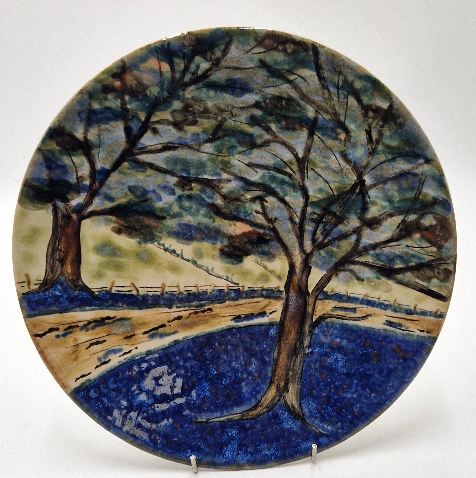 COBRIDGE STONEWARE Large 27cm Dia PLAQUE