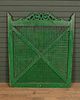 Antique Architectural Wood Gate. A good antique painted wood garden gate with decorated crest Image - 3