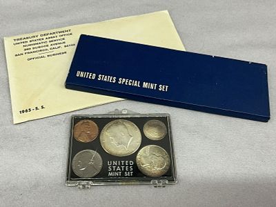 1960's U.S. Coin Currency Proof Sets, 3 Sets. 1960's proof sets, 1964, 65,66. 2 Uncirculated.