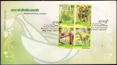 ASM 68417K 2003 Medicinal Plants Block Setenant FDC