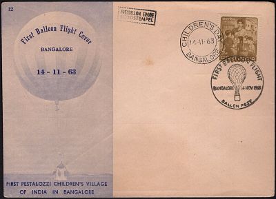 ASM 68423K Set Of 3 1963 Balloon Covers 14 - 11 - 1963