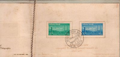 ASM 68559M VIP Folder Indian Telegraph 1953 With New Delhi Cancellation