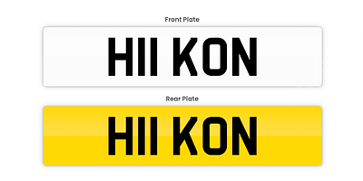 PRIVATE REGISTRATION "H11 KON" *NO VAT* 
BUYER TO PAY &pound;80 DVLA FEE