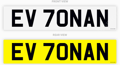 PRIVATE REGISTRATION "EV 70NAN" *NO VAT*. MB - PRIVATE REGISTRATION " EV 70NAN " *NO VAT* 
ON 