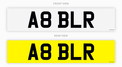 PRIVATE REGISTRATION "A8 BLR" *NO VAT*. ML - PRIVATE REGISTRATION "A8 BLR" *NO VAT* 
ON 