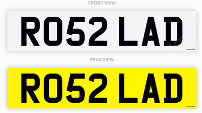 PRIVATE REGISTRATION "RO52 LAD" *NO VAT*. DJW - PRIVATE REGISTRATION "RO52 LAD" *NO VAT* 