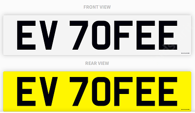 PRIVATE REGISTRATION "EV 70FEE" *NO VAT*. KW - PRIVATE REGISTRATION "EV 70FEE" *NO VAT* 
ON 