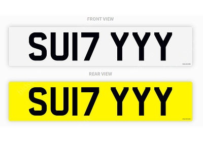 PRIVATE REGISTRATION """"SU17 YYY"""" *NO VAT*. AMV - PRIVATE REGISTRATION """"SU17 YYY"""" *NO 