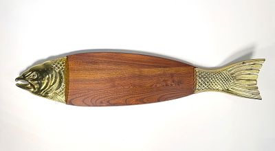 Mid Century Fish Board. Mid century modern fish wall hanging or serving board, made in Japan 
35 