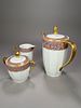 Limoges France Art Deco Porcelain Coffee Set. A Limoges France porcelain coffee set that Image - 5