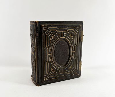 Antique Photo Album. Antique photo album featuring carte de visite and tintype/ferrotype 