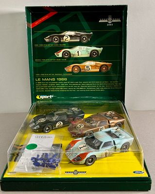 Scalextric Sport GT40 Le Mans 1966 Slot Car Set. Scalextric Sport GT40 Le Mans 1966 #1 #2 #5 