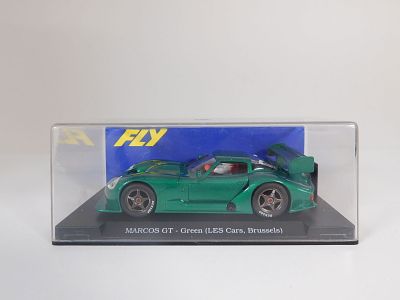 Fly Marcos GT Green (LES Cars, Brussels). Fly Marcos GT Green LES Cars Brussels 1/32 Slot Car. 
