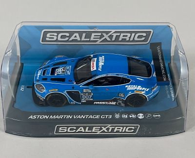 Scalextric Aston Martin Vantage GT3 #007. A 1/32 scale Scalextric slot car model of the Aston 
