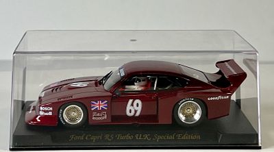 Fly Car Model Ford Capri RS Turbo UK Special Edition #69 Bosch - Shell 1/32 Slot Car, with 