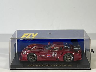 Fly Marcos Burdeos 600 LM UK Special Edition Red #69 Valvoline 1/32 Slot Car. Reference #E21 