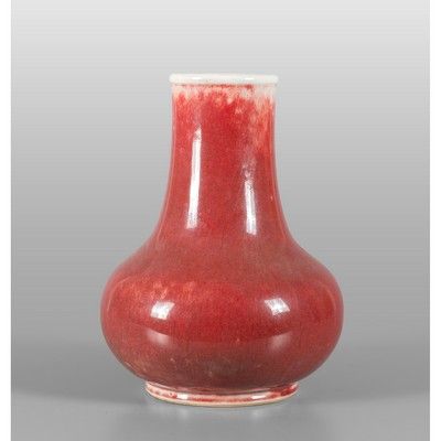 OGGETTISTICA - Vaso in porcellana sangue di bue a collo largo Cina sec.XIX h.cm.28