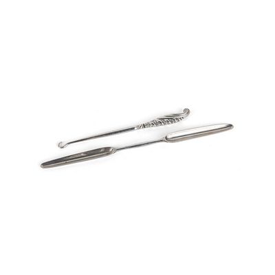 ARGENTI - Set di due posate in argento da ossobuco. Lunghezza 23 cm. Peso 86 g.