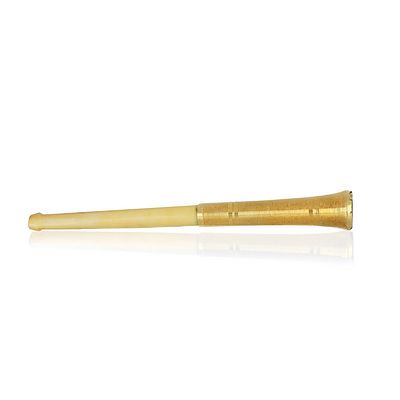 OGGETTISTICA - Bocchino in osso e lamina in oro giallo. Peso 7 00 g.