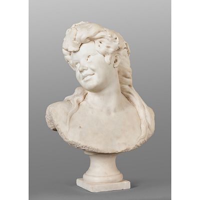 Figura femminile con tralci di vite tra i - Figura femminile con tralci di vite tra i capelli 