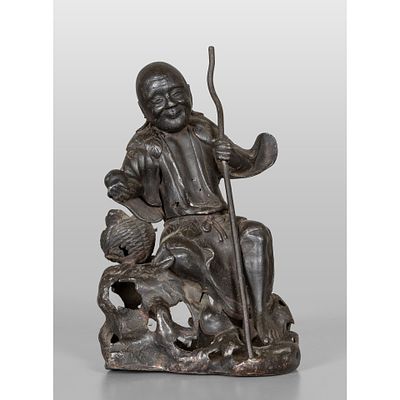 Objet en bronze bruni Chine, XIXe si&egrave;cle18 cm de hauteur