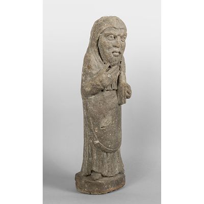 Exemplaire de sculpture ancienne en pierreh. 53 cm