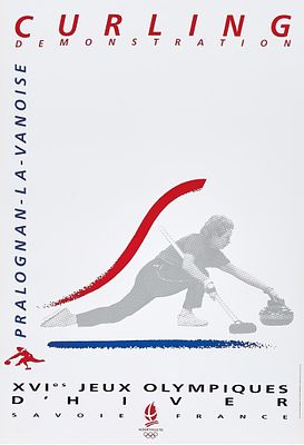 Temsport - XVI Jeux Olympiques d’Hiver 1992 - Curling Demonstration. Offset1992Avenir Graphique 
