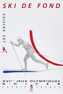 Temsport - XVI Jeux Olympiques d’Hiver 1992 - Ski de Fond. Offset1992Avenir Graphique, Meaux78x52 cm