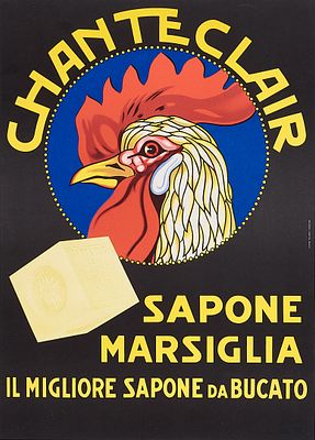 Chanteclair - Sapone di Marsiglia - Anonimo. Anni '60OffsetGrafiche Girotto, MilanoTelato48x34 cm