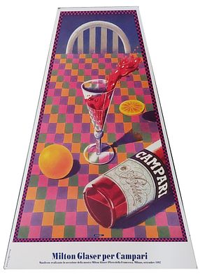 Milton Glaser - Campari. Manifesto realizzato in occasione della mostra "Milano Glaser/Piero 
