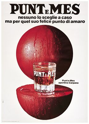 Armando Testa - Punt e Mes. Manifesto originaleOffset1974100x140 cmTelatoEdito da Arti Grafiche 
