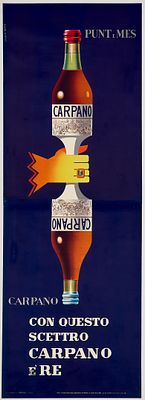 Armando Testa - Carpano - Con Questo Scettro Carpano è Re. Manifesto originaleManifesto composto 