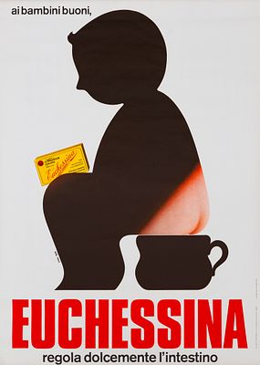 Armando Testa - Euchessina. 1974Offset Ind. Graf. Zeppegno, Torino140x100 cm