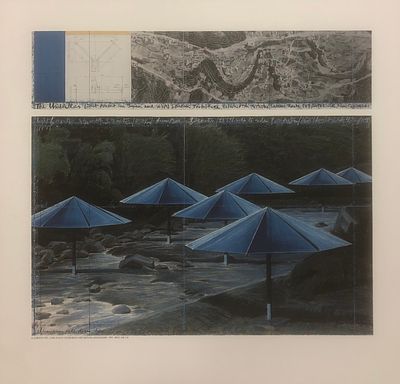 Christo - The Blue Umbrellas. 1991OffsetArt Edition Dusseldorf51x41 cm