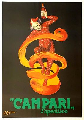 Leonetto Cappiello - Campari. Manifesto originaleAnni '50 (Prima edizione 1921)100x140 cmOttime 
