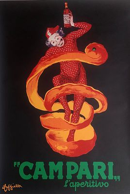 Leonetto Cappiello - Campari. Manifesto originaleAnni '50 (Prima edizione 1921)100x70 cmOttime 
