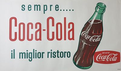 Sempre Coca-Cola - Il miglior ristoro - Anonimo. Manifesto originale Coca-ColaAnni '70116x67 