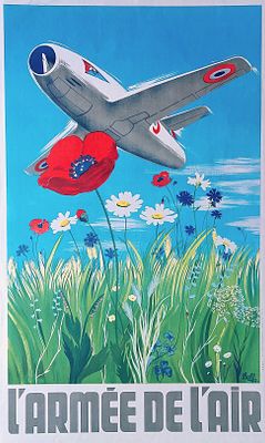 Delfo - L'Arm&eacute;e de L'Air. Manifesto originale1952 circaImperfezioniTelatoS.I.D.I. 