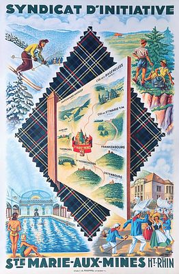 A. Freppel - Syndicat d'Initiative - St Marie aux Mines. Manifesto originaleAnni 