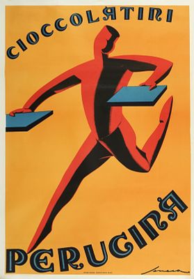 Federico Seneca - Cioccolatini Perugina. Manifesto originaleAnni '50 (prima edizione anni 