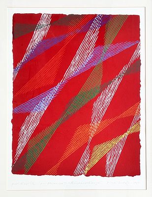 Piero Dorazio, Senza titolo - Piero Dorazio, Senza titolo 1990 serigrafia cm 70x55, entro cornice