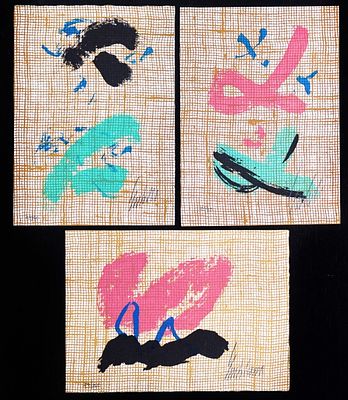Salvatore Emblema, Lotto di tre serigrafie - Salvatore Emblema, Lotto di tre serigrafie serigrafia