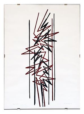 Nino Franchina, Senza titolo - Nino Franchina, Senza titolo 1975 litografia cm 70x50, entro