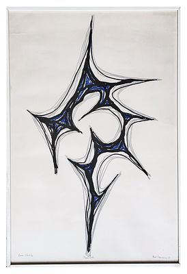 Nino Franchina, Trama in blu - Nino Franchina, Trama in blu 1973 litografia cm 70x50, entro