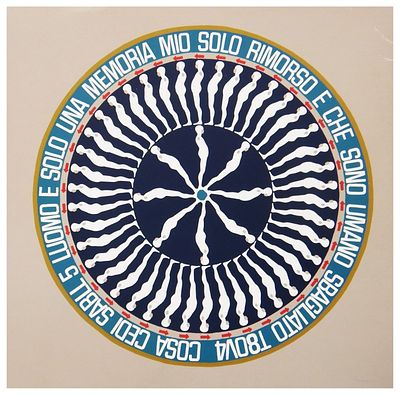 Erest Trova, Senza titolo - Erest Trova, Senza titolo 1991 serigrafia cm 18x35 cartolina entro 